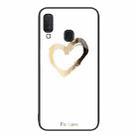For Samsung Galaxy A20e Colorful Painted Glass Phone Case(Golden Love) - 1