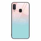 For Samsung Galaxy A20e Colorful Painted Glass Phone Case(Blue Sky) - 1