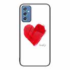 For Samsung Galaxy M52 5G Colorful Painted Glass Phone Case(Love) - 1