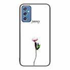 For Samsung Galaxy M52 5G Colorful Painted Glass Phone Case(A Flower) - 1
