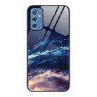 For Samsung Galaxy M52 5G Colorful Painted Glass Phone Case(Starry Sky) - 1