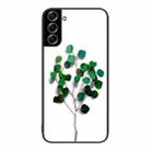 For Samsung Galaxy S22+ 5G Colorful Painted Glass Phone Case(Sapling) - 1