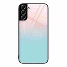 For Samsung Galaxy S22+ 5G Colorful Painted Glass Phone Case(Blue Sky) - 1