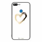 For Honor 9 Lite Colorful Painted Glass Phone Case(Golden Love) - 1