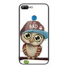 For Honor 9 Lite Colorful Painted Glass Phone Case(Owl) - 1