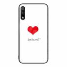 For Honor 9X Colorful Painted Glass Phone Case(Red Heart) - 1