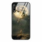 For Honor 9X Colorful Painted Glass Phone Case(Moon) - 1