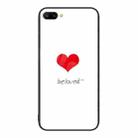 For Honor 10 Colorful Painted Glass Phone Case(Red Heart) - 1
