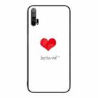 For Honor 20 Pro Colorful Painted Glass Phone Case(Red Heart) - 1