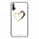 For Honor 20 Pro Colorful Painted Glass Phone Case(Golden Love) - 1