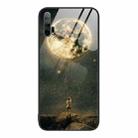 For Honor 20 Pro Colorful Painted Glass Phone Case(Moon) - 1