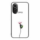 For Honor 50 SE Colorful Painted Glass Phone Case(A Flower) - 1