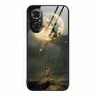 For Honor 50 SE Colorful Painted Glass Phone Case(Moon) - 1