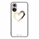 For Honor 50 Colorful Painted Glass Phone Case(Golden Love) - 1