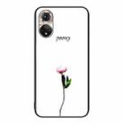 For Honor 50 Colorful Painted Glass Phone Case(A Flower) - 1