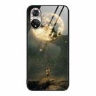 For Honor 50 Colorful Painted Glass Phone Case(Moon) - 1