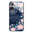 For Honor 50 Colorful Painted Glass Phone Case(Flower) - 1