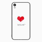 For Honor Play 3e Colorful Painted Glass Phone Case(Red Heart) - 1