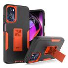 For Motorola Moto G 5G Magnetic Holder Phone Case(Black + Orange) - 1