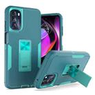 For Motorola Moto G 5G Magnetic Holder Phone Case(Lake Blue + Blue Green) - 1