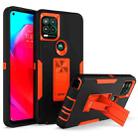 For Motorola Moto G Stylus 5G Magnetic Holder Phone Case(Black + Orange) - 1