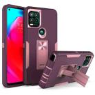 For Motorola Moto G Stylus 5G Magnetic Holder Phone Case(Purple Red + Rose Gold) - 1