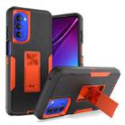 For Motorola Moto G Stylus 5G 2022 Magnetic Holder Phone Case(Black + Orange) - 1