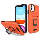 For iPhone 11 Card Shield Magnetic Holder Phone Case (Orange) - 1