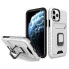For iPhone 11 Pro Card Shield Magnetic Holder Phone Case (Silver) - 1