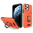 For iPhone 11 Pro Card Shield Magnetic Holder Phone Case (Orange) - 1