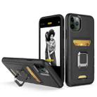 For iPhone 11 Pro Max Card Shield Magnetic Holder Phone Case (Black) - 1