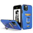 For iPhone 11 Pro Max Card Shield Magnetic Holder Phone Case (Royal Blue) - 1