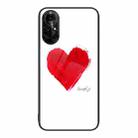 For Huawei nova 8 Pro 4G Colorful Painted Glass Phone Case(Love) - 1