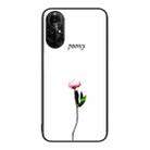 For Huawei nova 8 Pro 4G Colorful Painted Glass Phone Case(A Flower) - 1