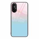 For Huawei nova 8 Pro 4G Colorful Painted Glass Phone Case(Blue Sky) - 1