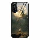 For Huawei nova 8 Pro 4G Colorful Painted Glass Phone Case(Moon) - 1