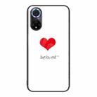 For Huawei nova 9 Colorful Painted Glass Phone Case(Red Heart) - 1