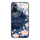 For Huawei nova 9 Colorful Painted Glass Phone Case(Flower) - 1