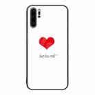 For Huawei P30 Pro Colorful Painted Glass Phone Case(Red Heart) - 1