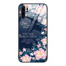 For Huawei P30 Pro Colorful Painted Glass Phone Case(Flower) - 1