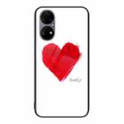 For Huawei P50 Pro Colorful Painted Glass Phone Case(Love) - 1