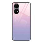 For Huawei P50 Pro Colorful Painted Glass Phone Case(Purple Sky) - 1