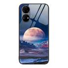 For Huawei P50 Pro Colorful Painted Glass Phone Case(Moon Hill) - 1