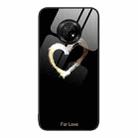 For Huawei Enjoy 20 Plus 5G Colorful Painted Glass Phone Case(Black Love) - 1