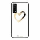 For Huawei Enjoy 20 SE Colorful Painted Glass Phone Case(Golden Love) - 1