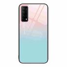 For Huawei Enjoy 20 SE Colorful Painted Glass Phone Case(Blue Sky) - 1