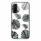 For Huawei Enjoy 20 SE Colorful Painted Glass Phone Case(Banana Leaf) - 1
