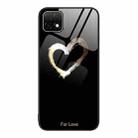 For Huawei Enjoy 20 5G Colorful Painted Glass Phone Case(Black Love) - 1