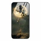 For Huawei Maimang 6 Colorful Painted Glass Phone Case(Moon) - 1