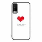 For Huawei Maimang 10 Colorful Painted Glass Phone Case(Red Heart) - 1